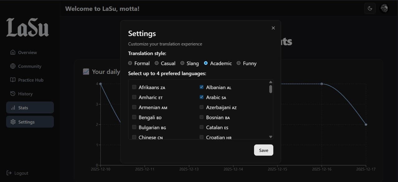 LaSu - AI Language Support - 8